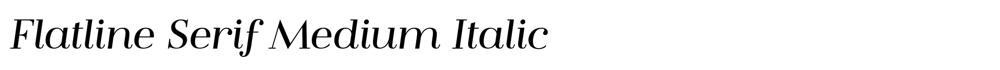 Flatline Serif Medium Italic image